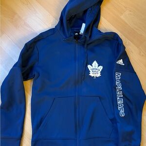 adidas Navy Blue Toronto Maple Leafs Full-Zip Hoodie